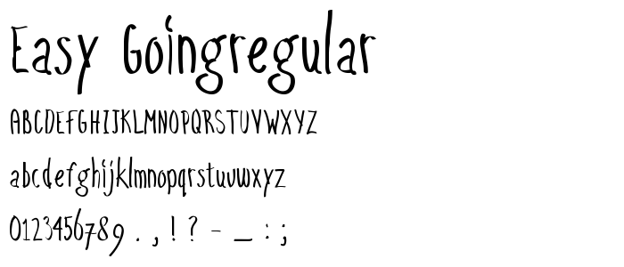 Easy GoingRegular font